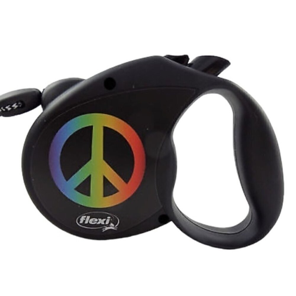 Peace sign Flexi retractable leash for small -medium dogs